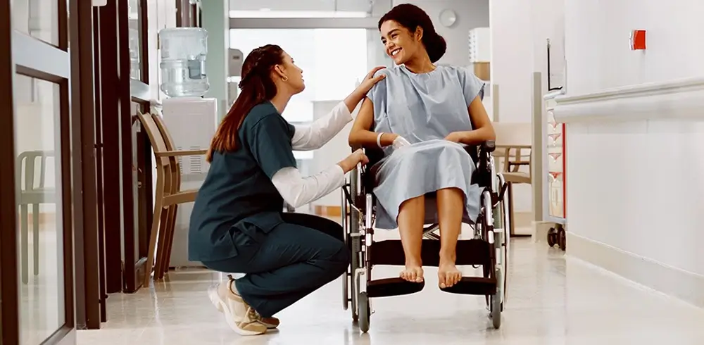 nurse and patient