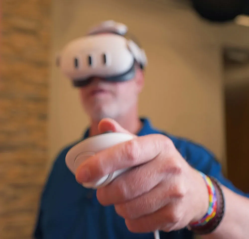 Student using VR tech Student using VR tech